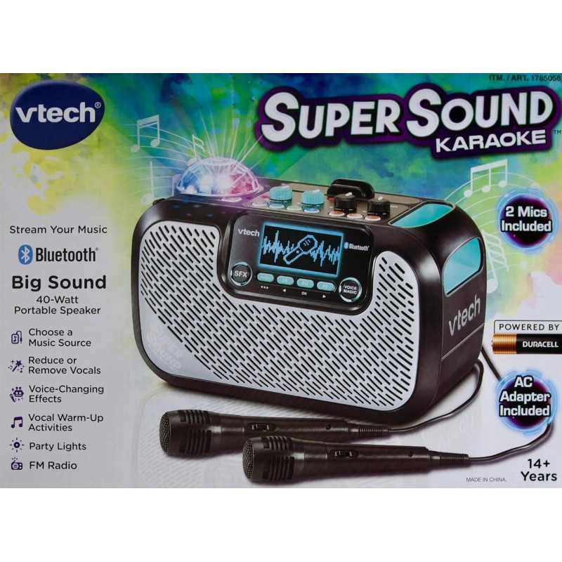 VTech NEW VTech Super Sound Karaoke Portable Bluetooth, 2 Mics