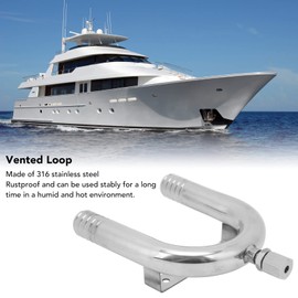 Aramox Vented Loop, 25mm Anti Siphon Vented Loop 316 Stainless Steel Vent Loop Valve for Marine RV Yacht Toilet