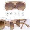 Haqptul Oversized Trendy Square Aviator Sunglasses for Women Men Big