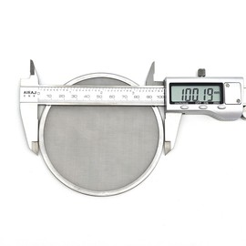 TAMSOI 304 Stainless Steel Wire Mesh Filter Disc Flat Round Shape Woven Wire Mesh Screen Strainer Various Size (100mm(80 Mesh) 1pc), Silver