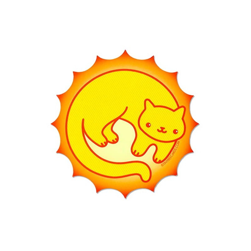 Sun Kitty Vinyl Sticker