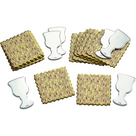 Rite Lite Passover Tablescatters Foiled Matzah & Wine 18 Pack - Jewish Holiday Table Decorations Table Scatter Party Favors for Passover Pesach Decor Confetti Style Centerpiece Fillers Gifts