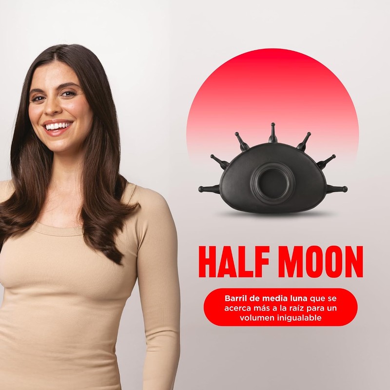 Revlon Cepillo Térmico Estilizador Half Moon para Cabello con Cerdas
