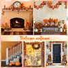 2 Pack Fall Maple Leaves Garland, Fall Hanging Garland Orange