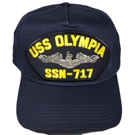 HNP USS OLYMPIA SSN-717 SHIP HAT - NAVY BLUE - Veteran Owned Business