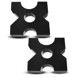 AUGREX 1 Pair of Arbor Press Plate, 20Ton Shop Press Plates AR400F Metal Material, H Frame Thickened Hydraulic Shop Press Plate, 4 Notch (1"X 5"X 5")