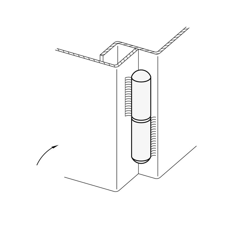 Ganter Normelemente, GN 128-120-ST Weld-On Hinges 120 mm Steel Pack