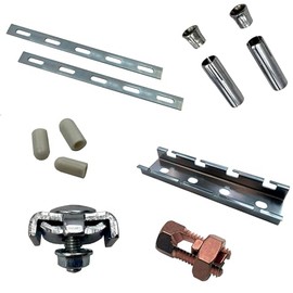 Electriduct Ceiling Mounting Installatin Kit, Fittings for Wire Cable Tray 2" Depth 4" Width 5 Feet Pack of 4 (CTS-CM4-2-4-5-SV-4PK)