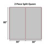 Split Queen Mattress Protector for Adjustable or Split Beds, 100%