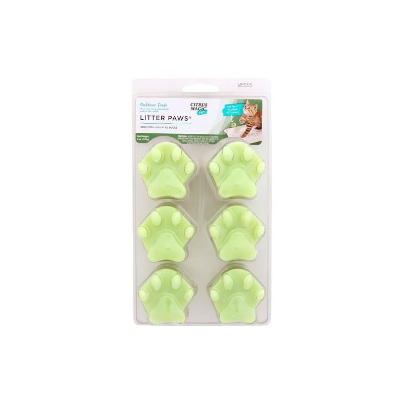 Citrus Magic Pet Odor Control Paws for Litter Boxes, Outdoor