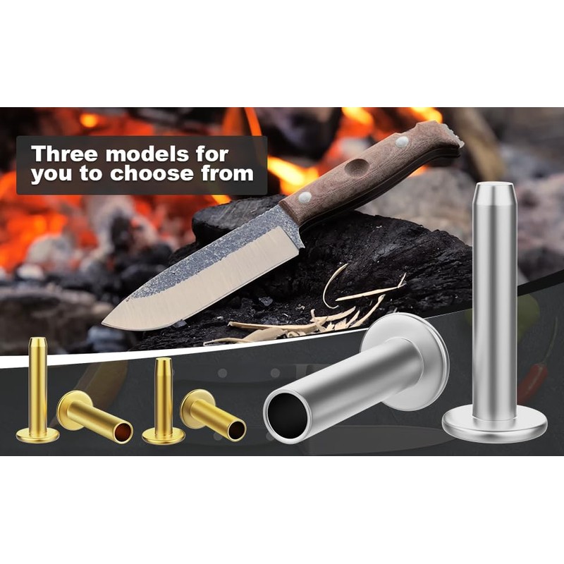 Cutlery Rivets 5/16" x 5/8" Knife Making Handle Pins -Nickel