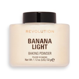 Makeup Revolution Revolution, Loose Baking Powder, Makeup Setting Powder, Long Lasting Coverage, Mattifies & Reduces Shine, Banana Light, 1.13 oz