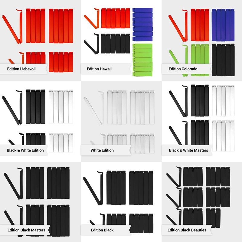 Black Edition Buneo Food Bag Clips, 20 Sealing Clips: 10