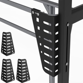 4 PCS Headboard Brackets for Metal Bed Frame, Attach Headboard to Bed Frame, Adjustable Bed Headboard Brackets, Compatible with 14,16,18 inches Headboards, Black