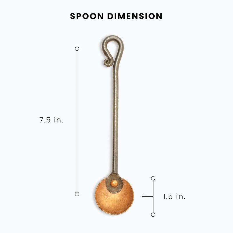 Copper and Steel Coffee Scoop | Food Grade & Measures