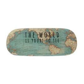 Vintage Map The World Is Yours Hard Glasses Case