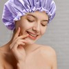 G2PLUS 32CM Large Shower Caps, 2PCS Reusable Women's Shower Hats,
