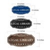 Victorian Plus Legal Library Wall or Door Sign - Leather