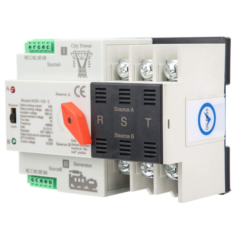 W2R-100 Power Automatic Transfer Switch Din Rail Mounted Power Transfer