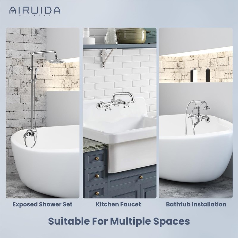 Airuida Extended Thread Adjustable Swing Arms 3-3/8 Inch Wall Mount