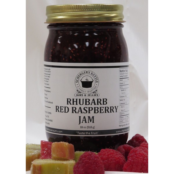 Rhubarb Red Raspberry Jam, 18 oz