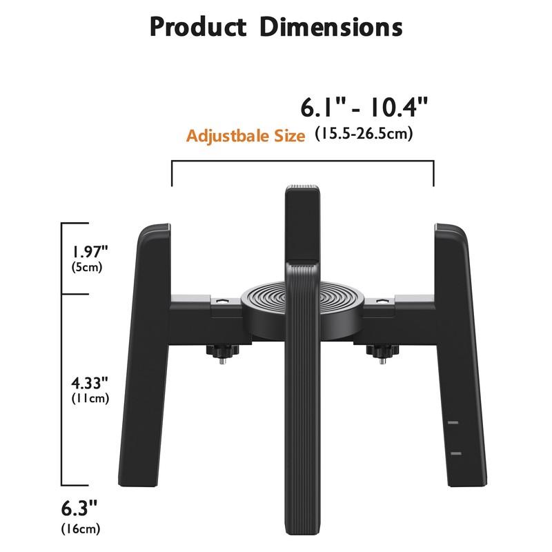 CZPET Dog Bowl Stand with Adjustable Width [Stand Only], Single