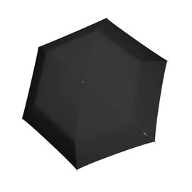 Knirps U.200 Ultra Light Duomatic Pocket Umbrella Black with Rose Coating, Black With Rose Coating