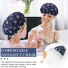 Shower Cap, Pack of 2 Waterproof Shower Caps, Women, Elastic