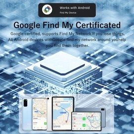 Smart Tag for Android,Smart Tag Android（Not Support iOS） Bluetooth Tracker for Android,Smart Tracking Tag for Google's Find Hub,Item Finder for Backpack, Keys, (Black+White)