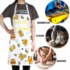 MYSOMY Bee Apron With Pockets Honey Bee Kitchen Apron Queen