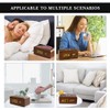 Wooden Digital Alarm Clock with Wireless Charging, 3 Alarms LED