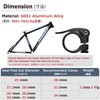 Azarxis Abrazadera para sillín de bicicleta, 28,6 mm, 31,8 mm,