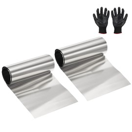YELARXI Stainless Steel Roll Metal Stainless Flashing Foil Plate, 0.1 x 100 x 1000mm (0.1mm) Thickness Fit for DIY Crafts Electrical Repair - Cylinder(2 Pack, Silver)