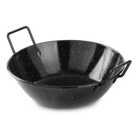 HENDI Paella bowl, enamelled, deep design, suitable for gas hobs, electric hobs, ceramic hobs, dishwashers, diameter 205 x height 57 mm, flat steel