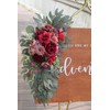 rongflower Red Artificial Wedding Arch Flowers Swag Set of 2