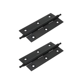 Brass Cabinet Hinges Mcredy Hinges 2pcs 3.5 Inch Butt Hinges for Cabinets Black Retro Style Solid Brass Loose Pin Hinges with Ball Finials Pack of 2