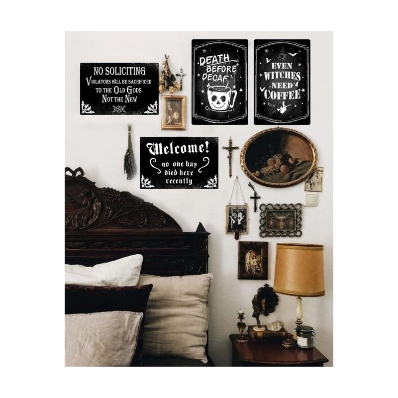 Bestylez No Soliciting Sign Gothic Decor For Kitchen, Home, House,