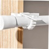 STOBAZA Curtain Rod Brackets No Drill 2 Pack White Pp