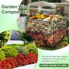 Large Compost Bin Outdoor, Square Mesh Garden Wire Compost Bin