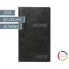 BRUNNEN Pocket Calendar Model 753 2026 | A6, Cardboard, Black