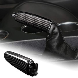 AIRSPEED Carbon Fiber Car Handbrake Cover Replace Handle Lever Case for Ford Mustang 2015-2023 Accessories