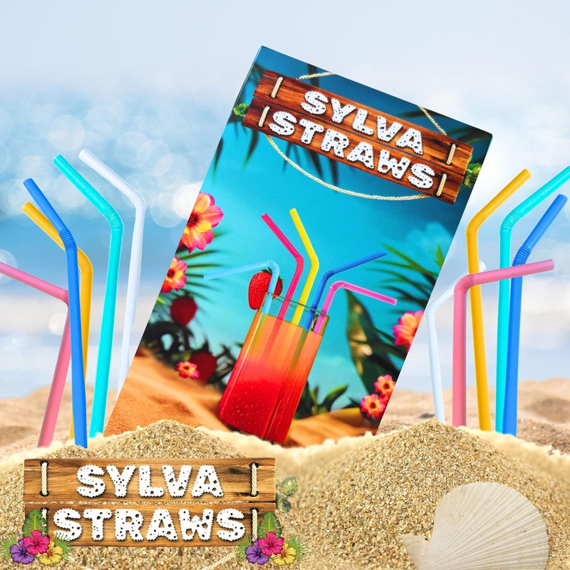 SYLVA Plant-Based Drinking Straws – Multi-Coloured, Durable Drinking Straws for