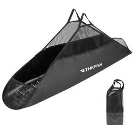 THKFISH Fishing Tournament Weigh in Fish Bag, Fish Weigh Bags Folding Weigh Sling Fish bag Bass Weigh in Bag with Fish Ruler Tournament Fish Bags,47x10.5inch Heavy Duty Fish Transport Bag