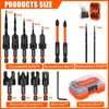 Countersink Drill Bit Set, 15PCS M2 Cobalt HSS Woodworking Tool
