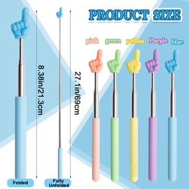 WADY Telescopic Teachers Pointer, Pointer Sticks, Teachers Pointer Sticks Mini Retractable Classroom Pointer for Elementary School Kindergarten Teacher, Classroom Supplies (1 Finger, 5)