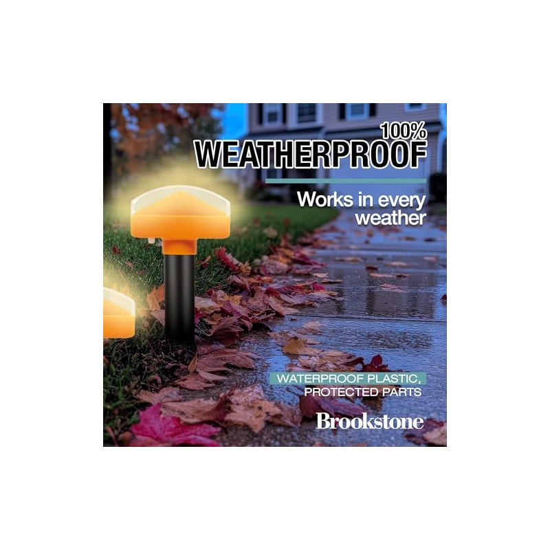 Brookstone Solar-Powered Mole Repeller & Pathway Light – Dual-Purpose Sonic