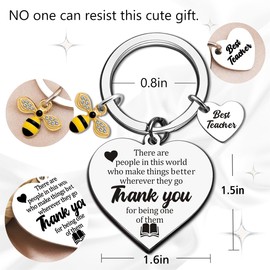 Ikacvb Thank You Gifts For Women Teacher Appreciation Gifts From Kids Students Best Teacher Keychain Birthday Christmas End Of Year Gift For Teachers