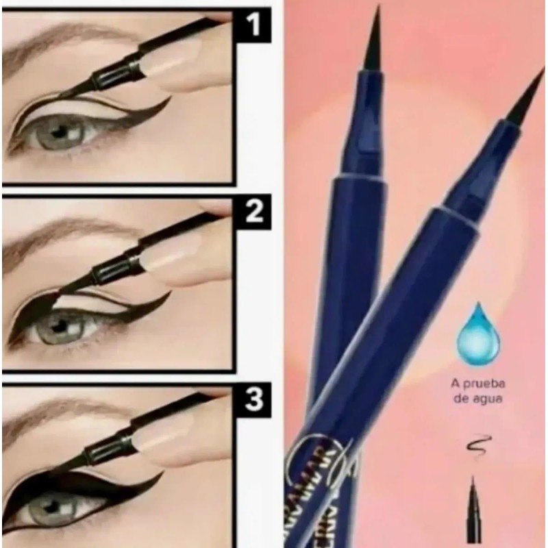 Pincel Indeleble Para Ojos Terramar, Negro Mate, 1 Gr.