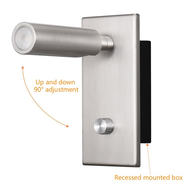 Agese Wall Mounted Reading Lamp LED 5W Warm White 3000K