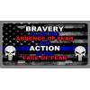 Thin Red Line Fireman Fire Fighter Car Vanity Tag -